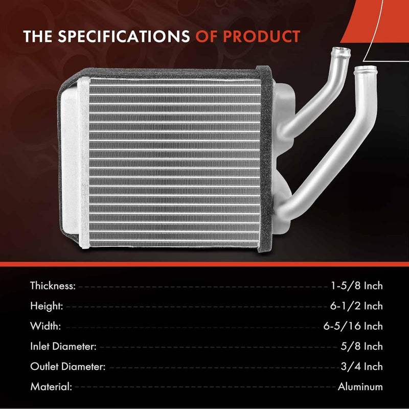 A-Premium HVAC Heater Core Compatible with Chevry C10 C20 C30 K10 K20 Pickup, C10 C30 Panel & GMC Suburban, 1000 1500 2500 3000 3500, G1500, K1000, PB1000 Series, PB15 Series, PB1500 Series - Image 3